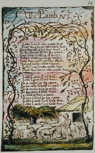 Het lam, illustratie uit Songs of Innocence and of Experience (Bentley Copy L) pl.24 (Bentley 8) door William Blake